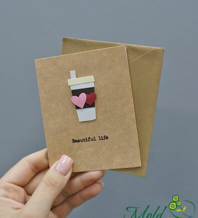 Felicitare HANDMADE "Beautiful life" foto 394x433