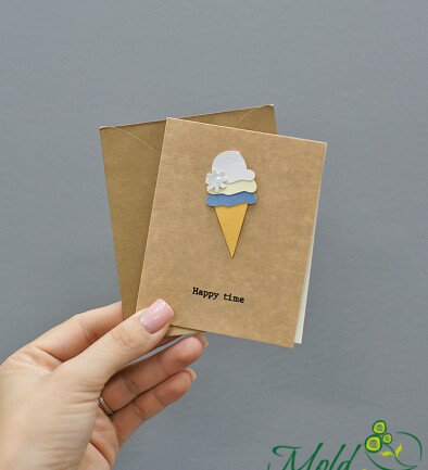 Felicitare HANDMADE "Happy Time" foto 394x433