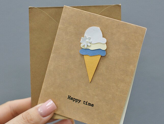 Felicitare HANDMADE "Happy Time" foto