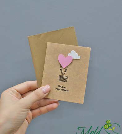 Felicitare HANDMADE "Follow your dream" foto 394x433