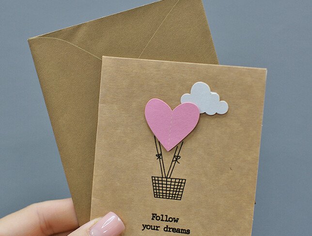 HANDMADE postcard "Follow your dream" photo