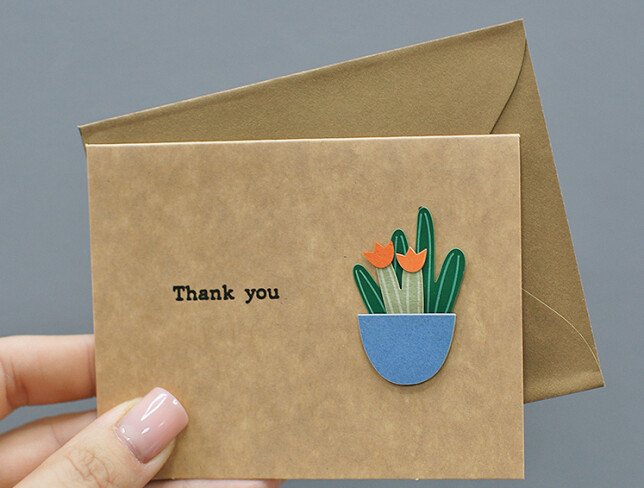 Felicitare HANDMADE  "Thank you" foto