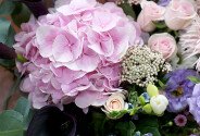 Bouquet of pink hydrangea, gerberas and calla lilies “Dance of Tenderness” — photo 4