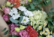 Bouquet of brassica, celosia and eustoma "Amazing Combination" — photo 2