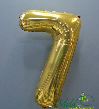 Balon cifra din folie "7" auriu foto 394x433
