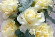 Buchet din trandafiri olandezi albi „Candlelight” — foto 2