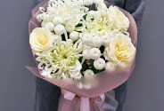 Buchet din crizanteme si trandafir Candlelight — foto 2