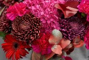 Bouquet of pink hydrangea and pompon chrysanthemums Bigoudi — photo 4