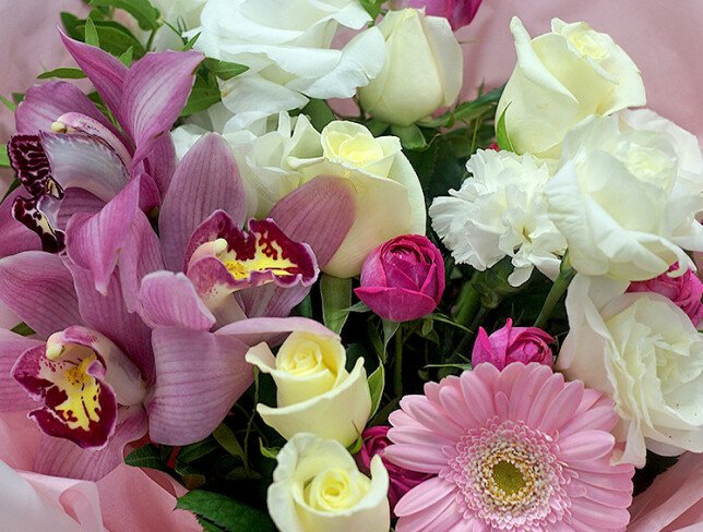 Buchet "Armonie alb-roz" foto