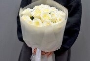 Buchet din trandafiri „Vis de vanilie” — foto 1