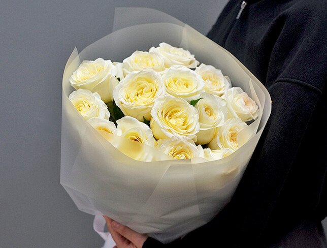 Buchet din trandafiri „Vis de vanilie” — foto 3