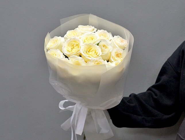Buchet din trandafiri „Vis de vanilie” — foto 4
