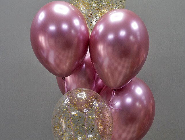 Set of 6 Helium Balloons photo