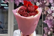 Buchet din 5 crizanteme maro — foto 5