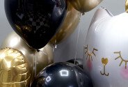 Set of gold and black helium balloons "Royal Cat" — photo 4
