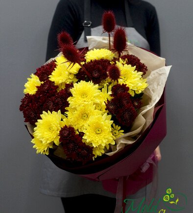 Buchet „Crizanteme Stralucitoare” foto 394x433