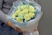 Buchet din dianthus verzi «Note de Primavara» — foto 1