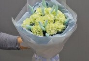 Buchet din dianthus verzi «Note de Primavara» — foto 3