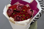 Buchet de crizanteme Bigoudi  „Căldura emoțiilor” — foto 1
