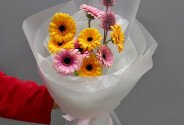 Gerbera bouquet "Rainbow Splash" — photo 3