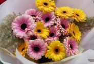 Bouquet of gerberas „Pink-Orange Harmony” — photo 2