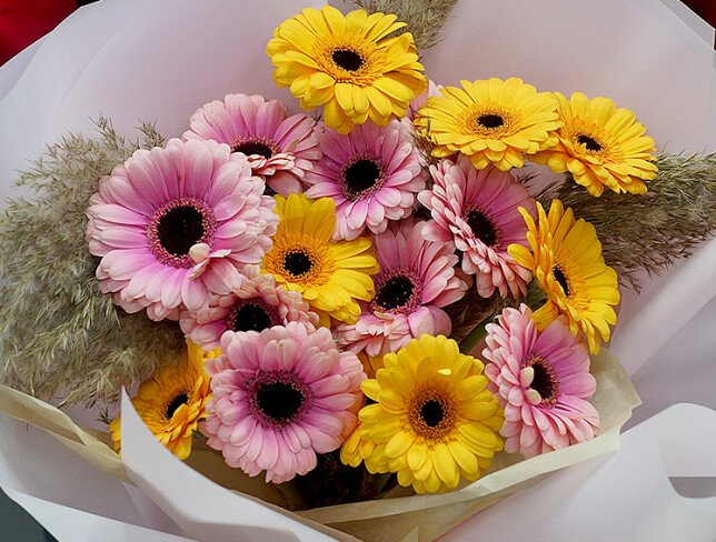 Bouquet of gerberas „Pink-Orange Harmony” photo