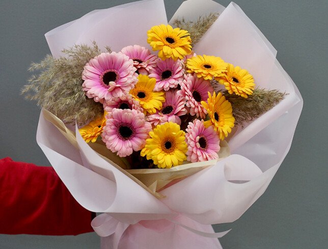 Bouquet of gerberas „Pink-Orange Harmony” photo