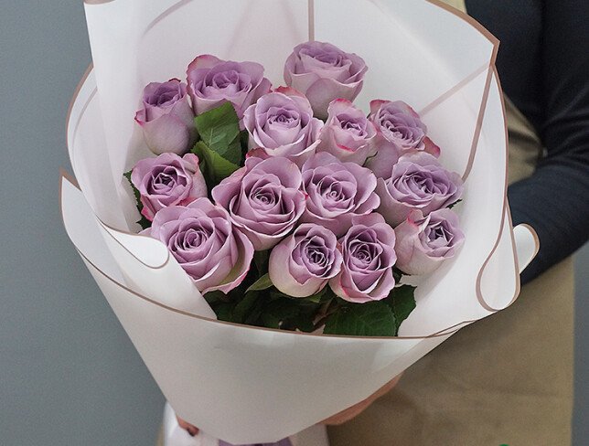 Bouquet of 15 purple roses "Memory Lane" photo