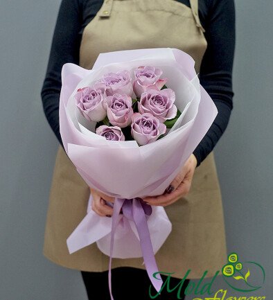 Buchet din 7 trandafiri mov "Memory Lane" foto 394x433