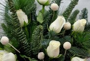 New Year bouquet with white roses “Winter Harmony” — photo 2