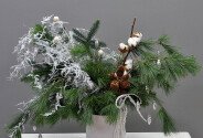 New Year arrangement with Dutch pine "Silver Winter" — photo 1