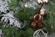 New Year arrangement with Dutch pine "Silver Winter" — photo 4