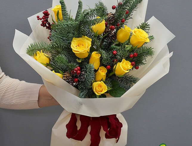 New Year bouquet “Winter Sunshine” photo