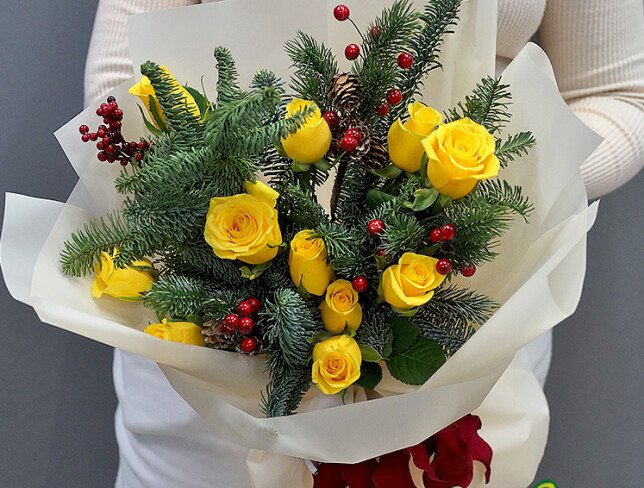New Year bouquet “Winter Sunshine” photo