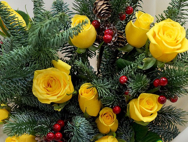New Year bouquet “Winter Sunshine” photo
