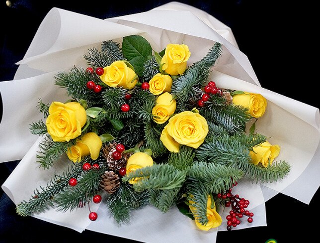 New Year bouquet “Winter Sunshine” photo
