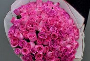 101 Розовая роза 50 см — фото 1