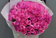 101 Розовая роза 50 см — фото 3