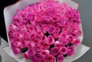 101 Розовая роза 50 см — фото 4