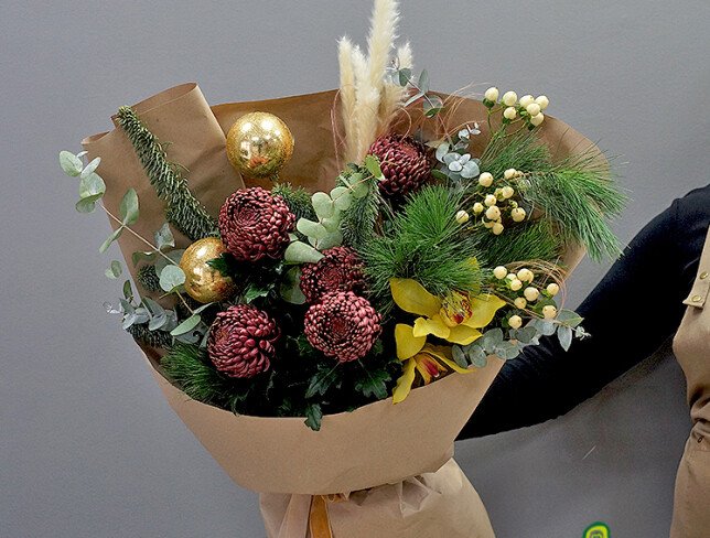 Buchet de Anul Nou „Armonie aurie” foto