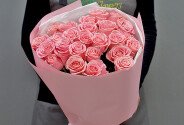 Bouquet of 25 roses “Sophia Loren” (50 cm) — photo 1