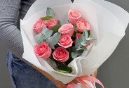 Bouquet of 9 roses “Sophia Loren” 40 cm — photo 2
