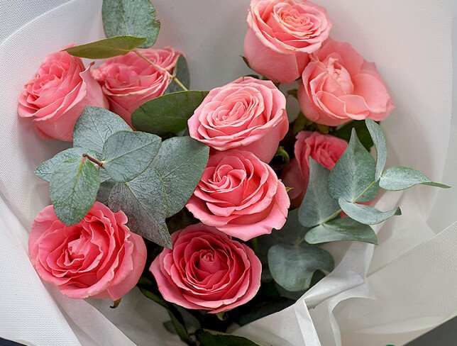 Bouquet of 9 roses “Sophia Loren” 40 cm — photo 3