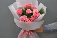 Buchet din 11 trandafiri „Sophia Loren” 40 cm — foto 1