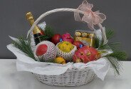New Year basket with exotic fruits, chocolates and Moët & Chandon Impérial Brut champagne 0.75 L (pre-order, 24 hours) — photo 1