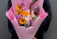 Buchet exotic cu strelitzia „Paradis Roz” — foto 2