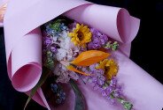 Buchet exotic cu strelitzia „Paradis Roz” — foto 3