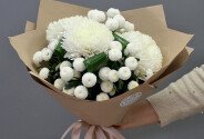 Buchet din crizanteme „Armonie de zapada” — foto 1