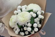 Buchet din crizanteme „Armonie de zapada” — foto 4