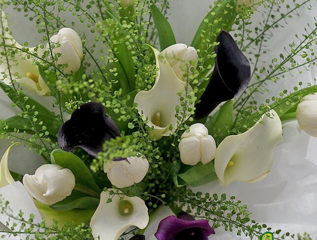 Buchet cu lalele albe si cale — foto 4